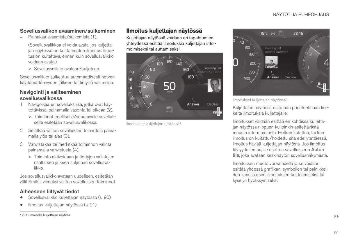 Volvo XC40 omistajan kasikirja / page 93