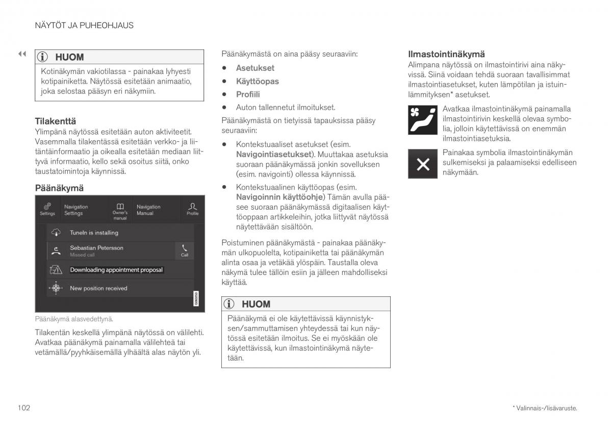 Volvo XC40 omistajan kasikirja / page 104