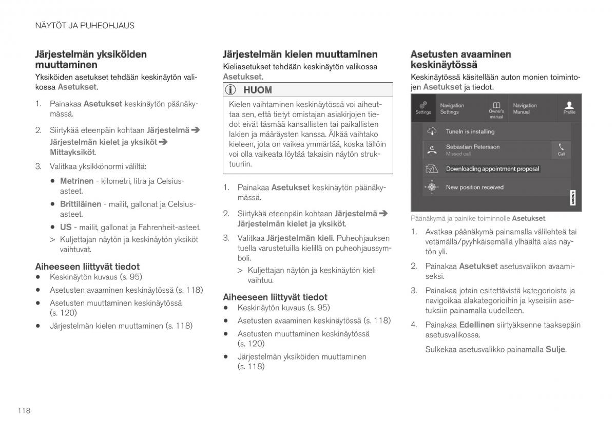 Volvo XC40 omistajan kasikirja / page 120