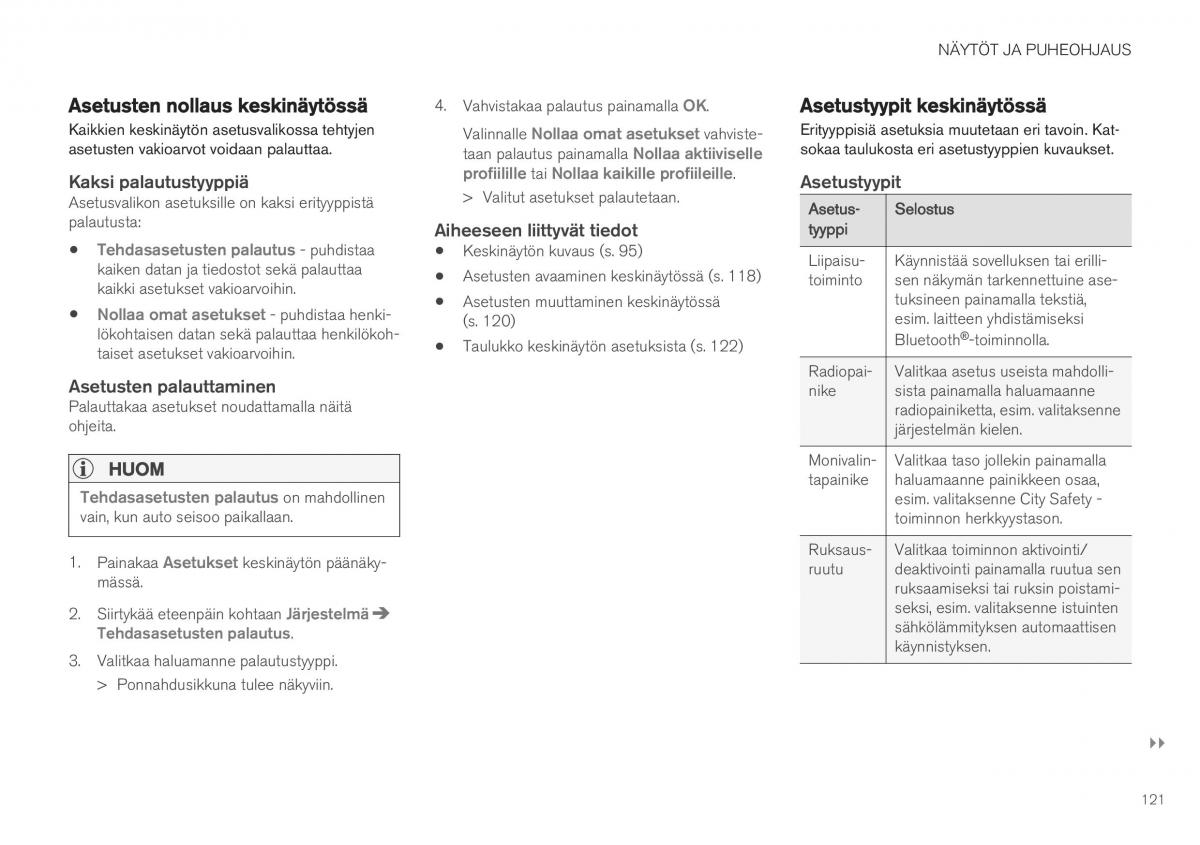 Volvo XC40 omistajan kasikirja / page 123