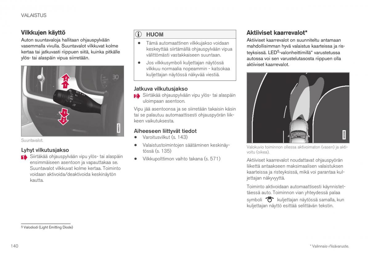 Volvo XC40 omistajan kasikirja / page 142