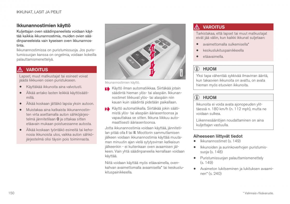 Volvo XC40 omistajan kasikirja / page 152