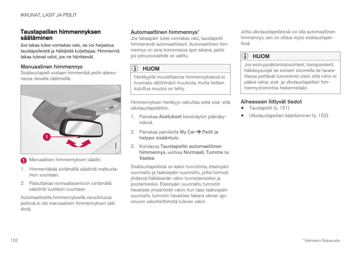 Volvo XC40 omistajan kasikirja / page 154