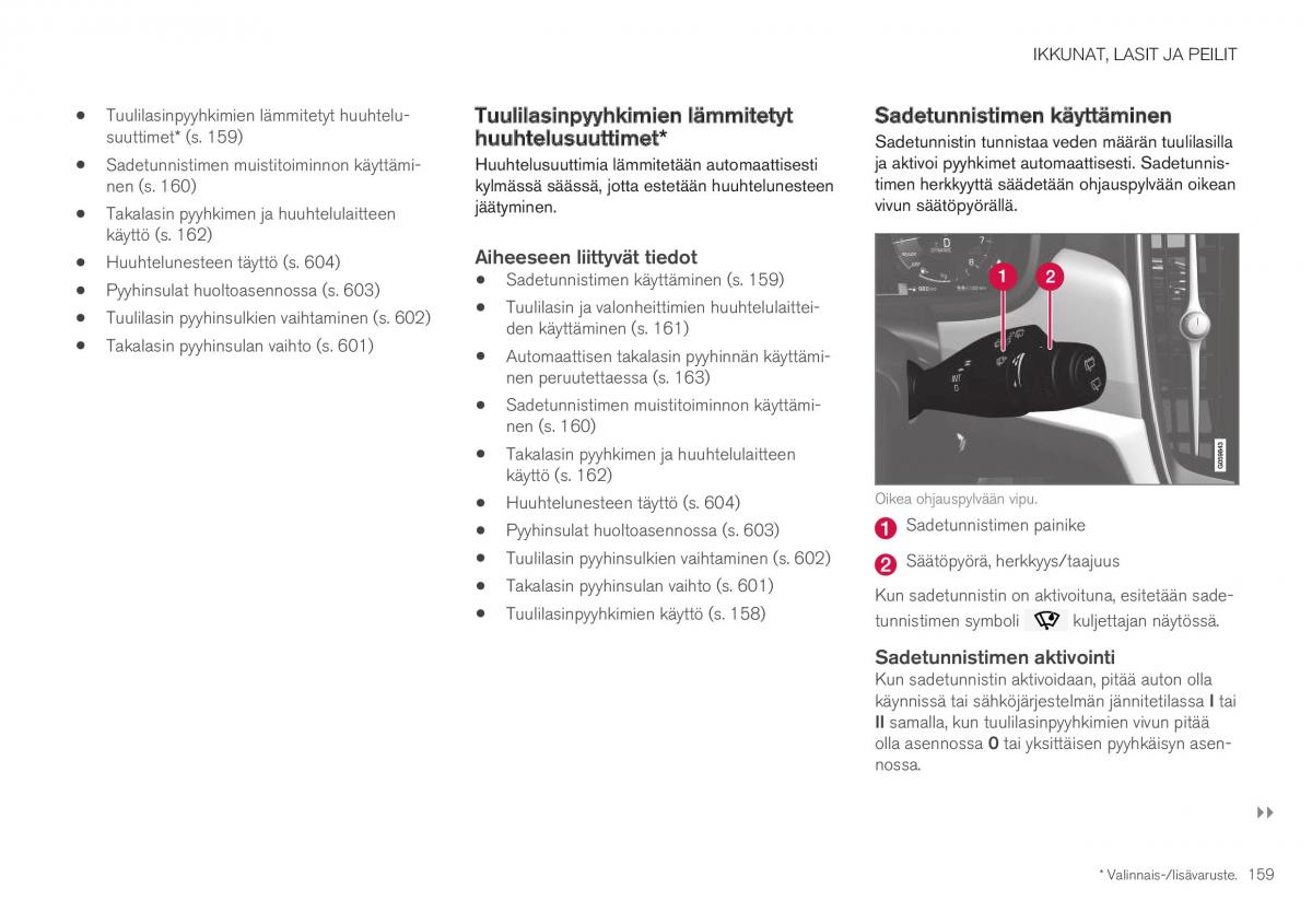 Volvo XC40 omistajan kasikirja / page 161