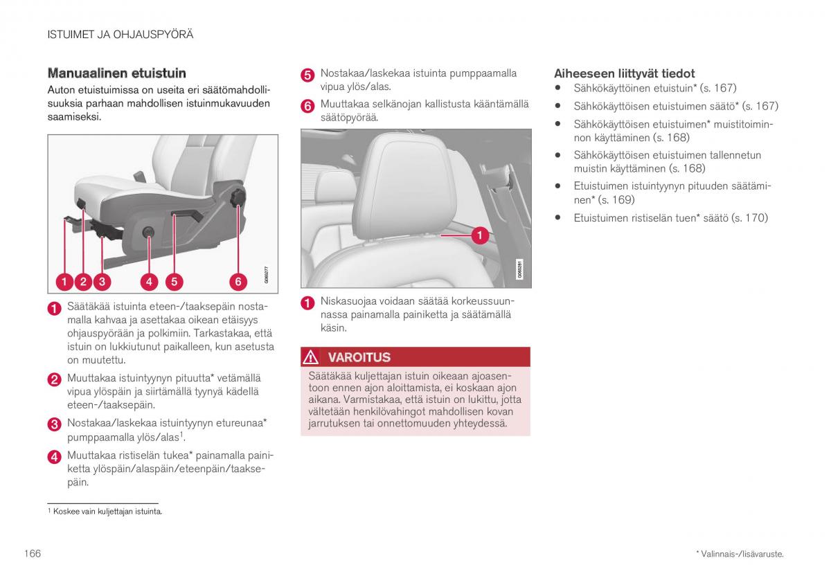 Volvo XC40 omistajan kasikirja / page 168