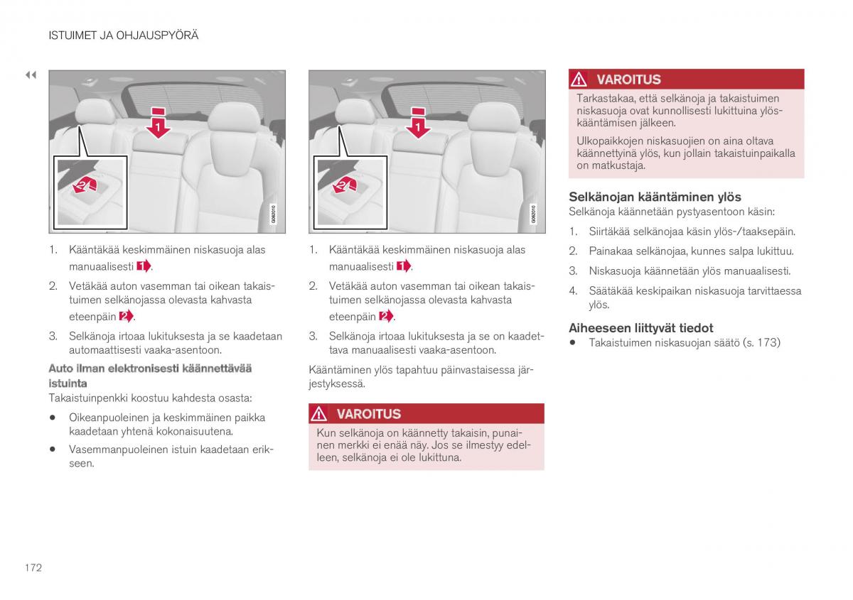 Volvo XC40 omistajan kasikirja / page 174