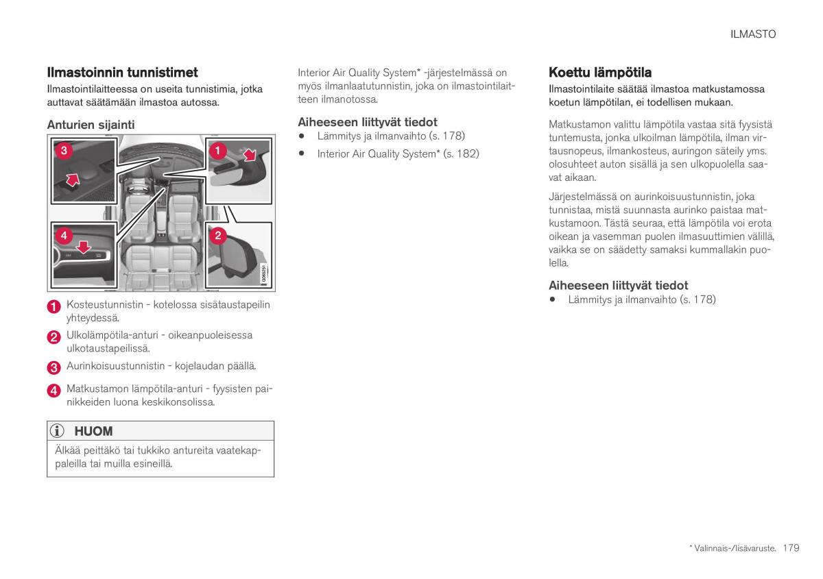 Volvo XC40 omistajan kasikirja / page 181