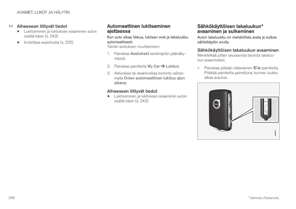 Volvo XC40 omistajan kasikirja / page 248