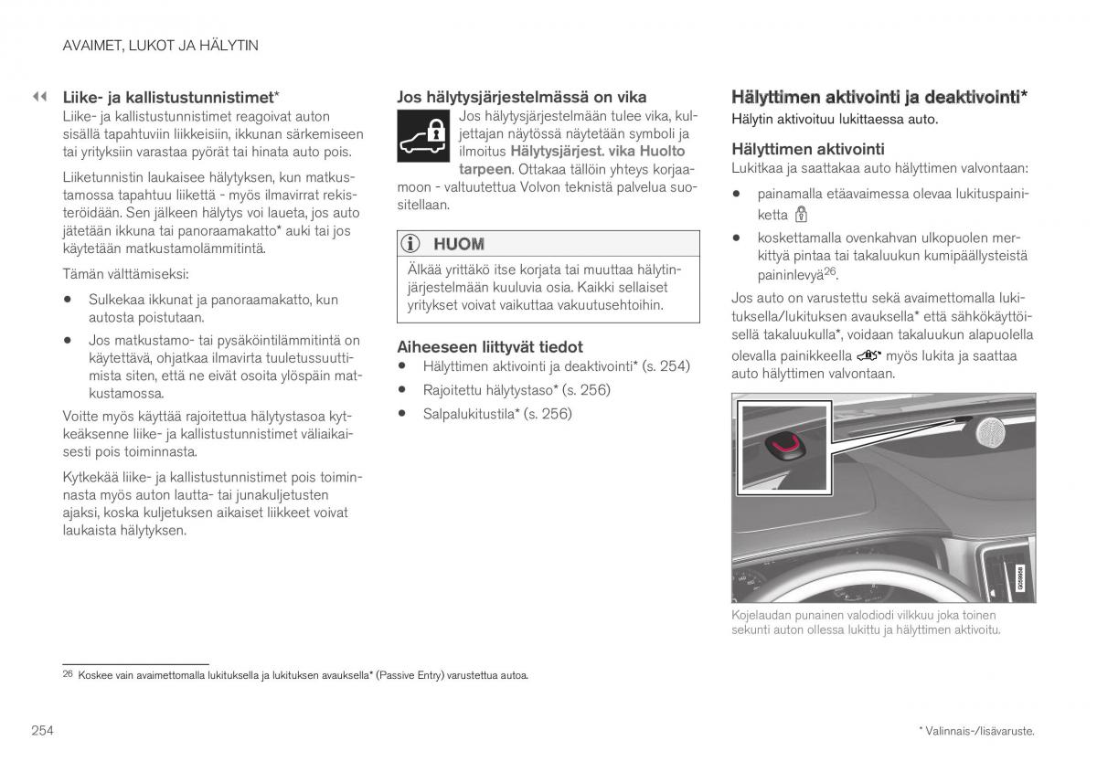 Volvo XC40 omistajan kasikirja / page 256