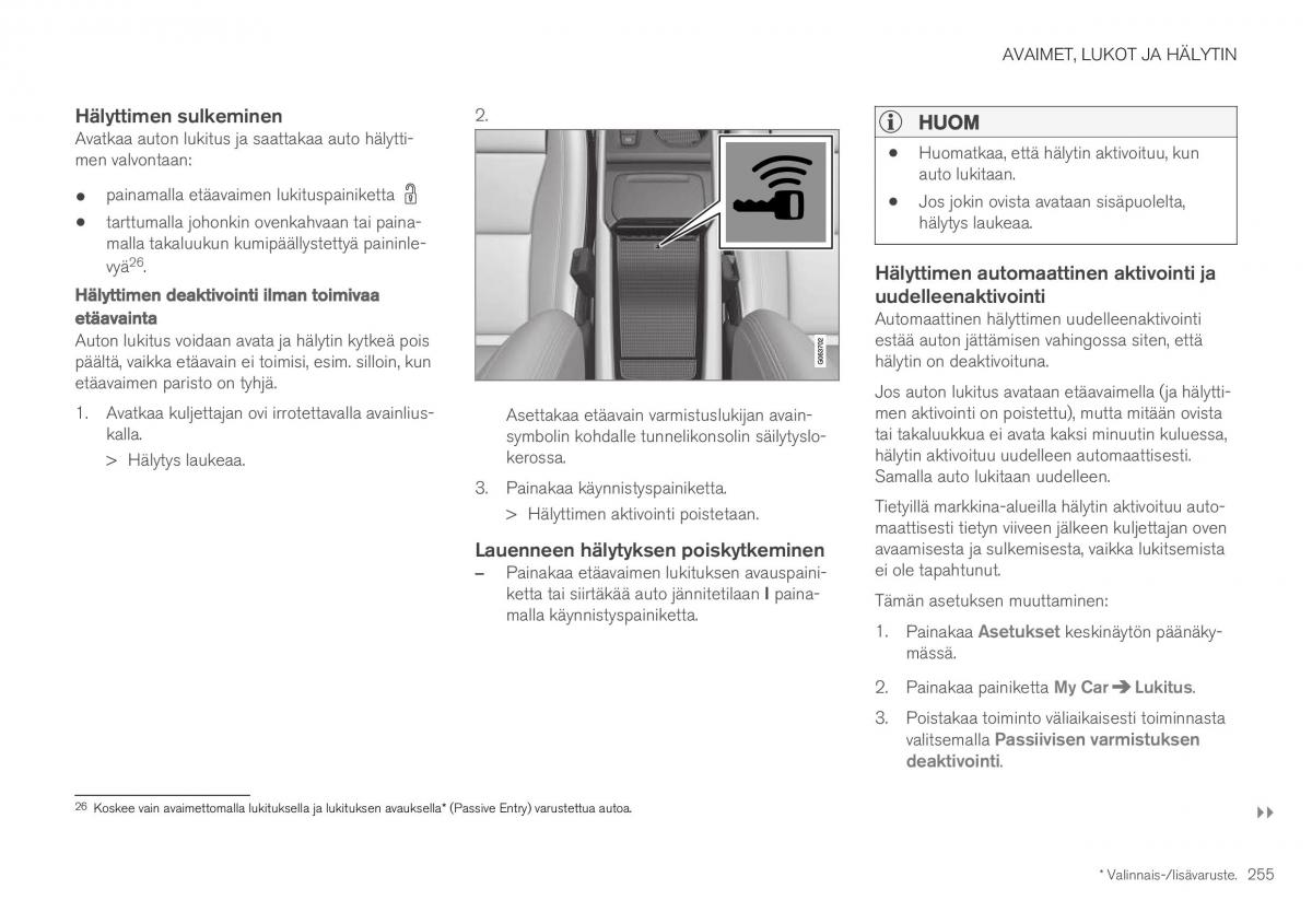 Volvo XC40 omistajan kasikirja / page 257