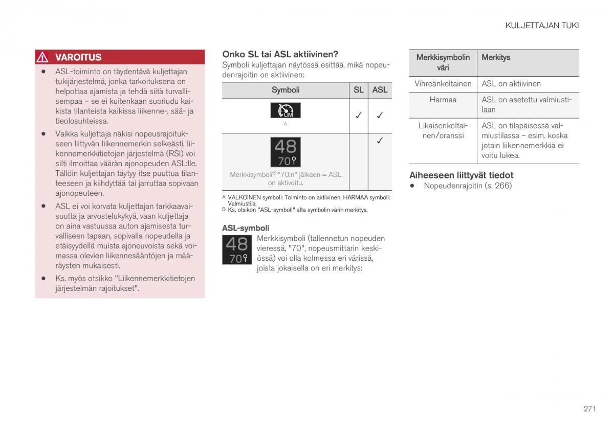 Volvo XC40 omistajan kasikirja / page 273