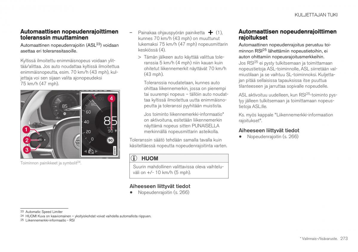 Volvo XC40 omistajan kasikirja / page 275