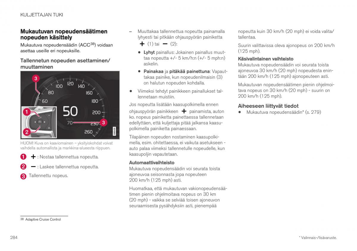 Volvo XC40 omistajan kasikirja / page 286