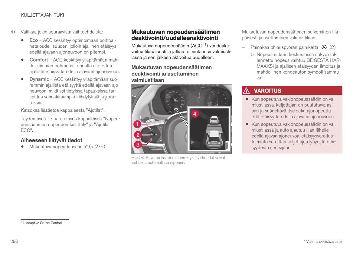 Volvo XC40 omistajan kasikirja / page 288