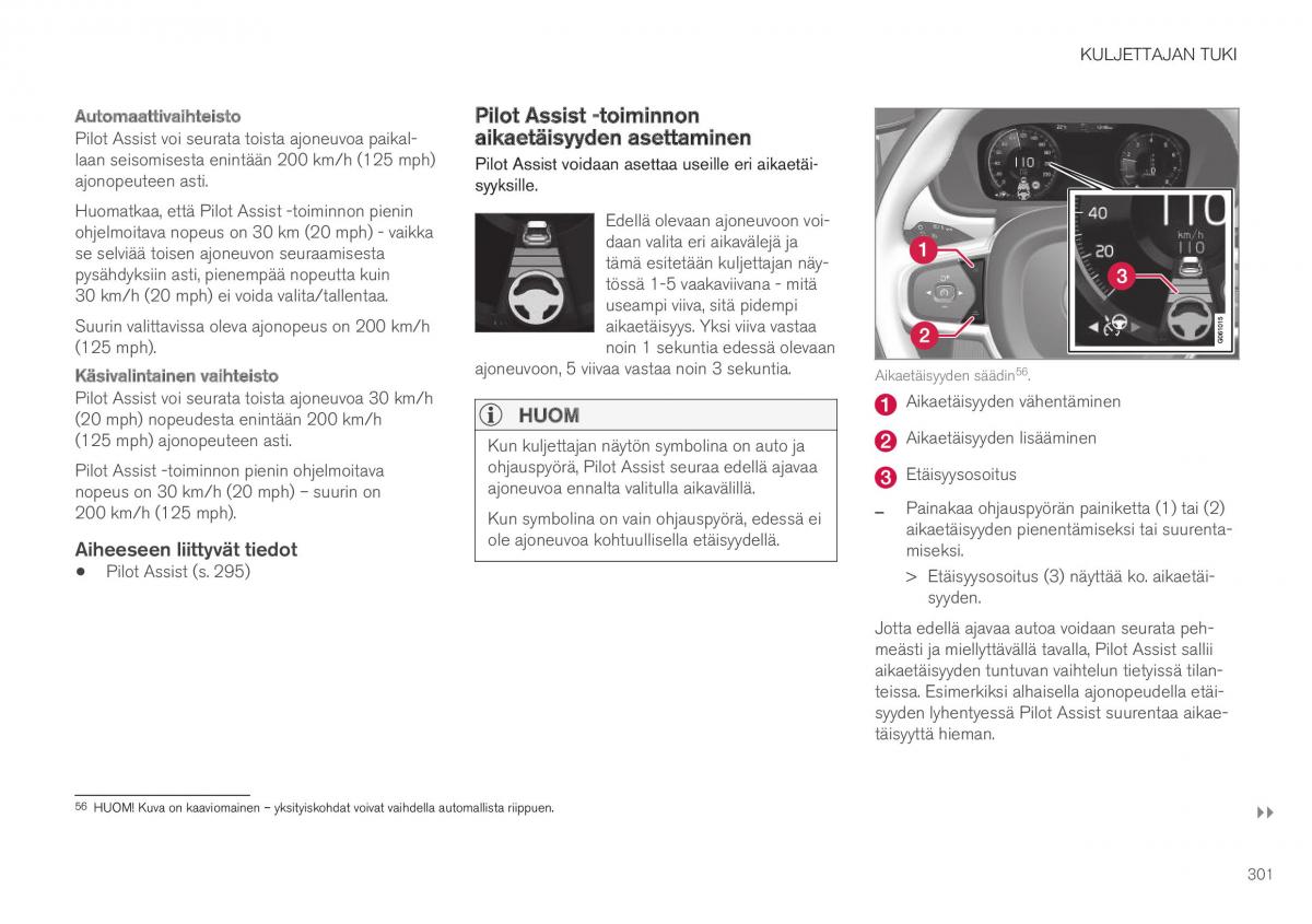 Volvo XC40 omistajan kasikirja / page 303