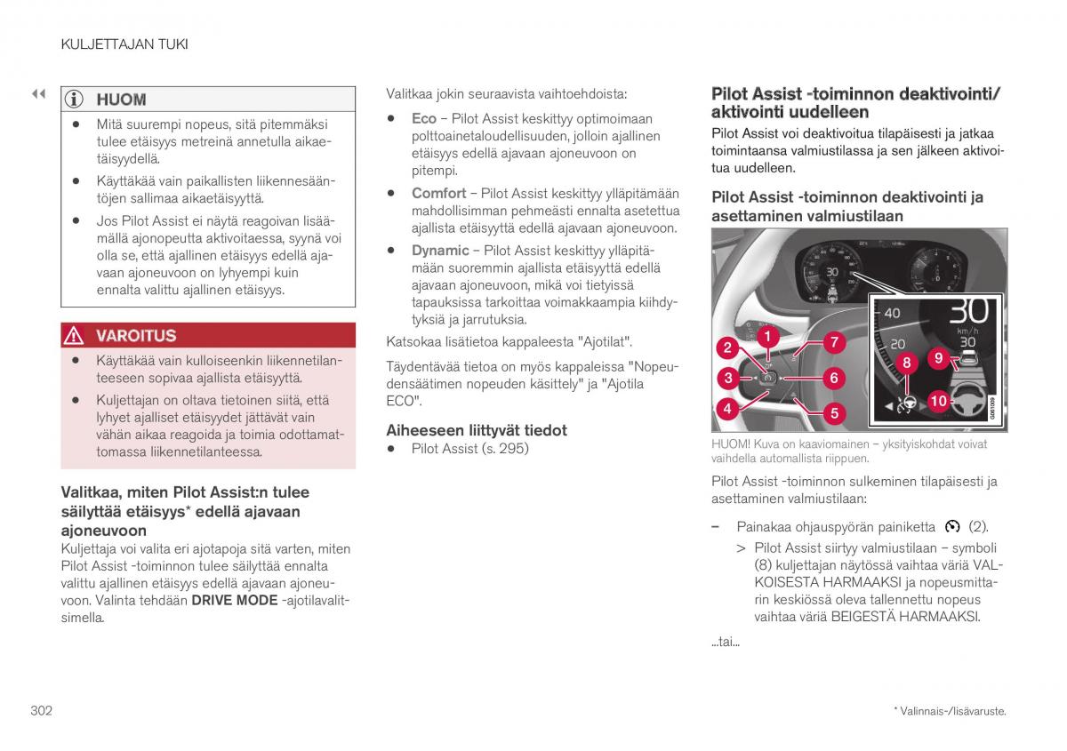 Volvo XC40 omistajan kasikirja / page 304