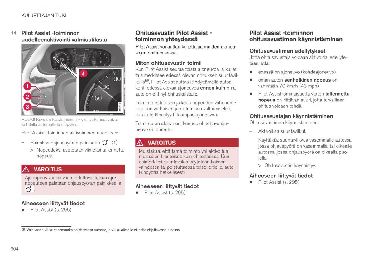 Volvo XC40 omistajan kasikirja / page 306