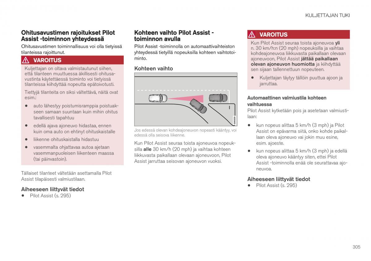 Volvo XC40 omistajan kasikirja / page 307