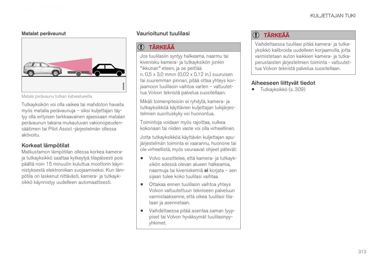 Volvo XC40 omistajan kasikirja / page 315