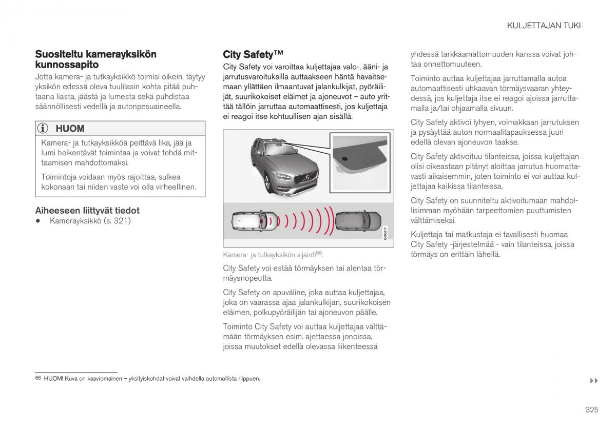 Volvo XC40 omistajan kasikirja / page 327