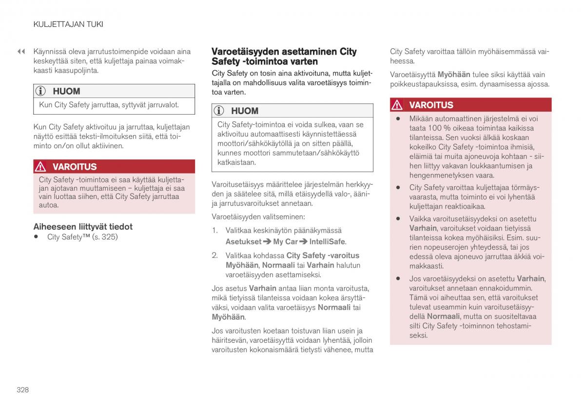Volvo XC40 omistajan kasikirja / page 330