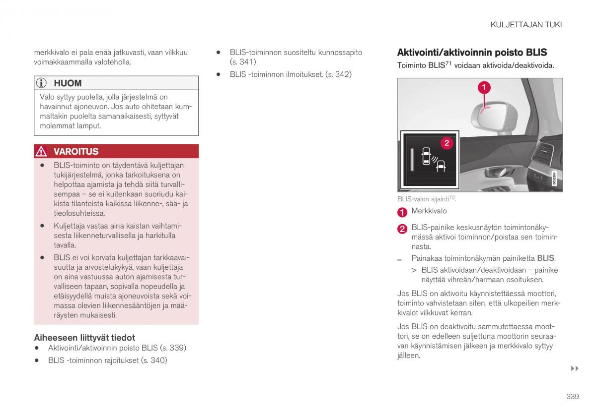 Volvo XC40 omistajan kasikirja / page 341