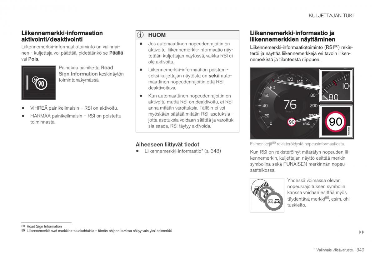 Volvo XC40 omistajan kasikirja / page 351