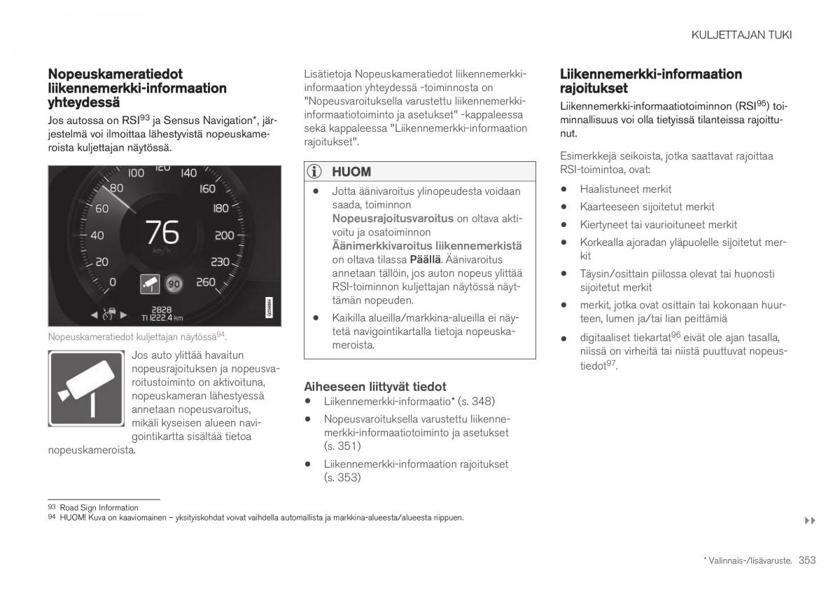 Volvo XC40 omistajan kasikirja / page 355