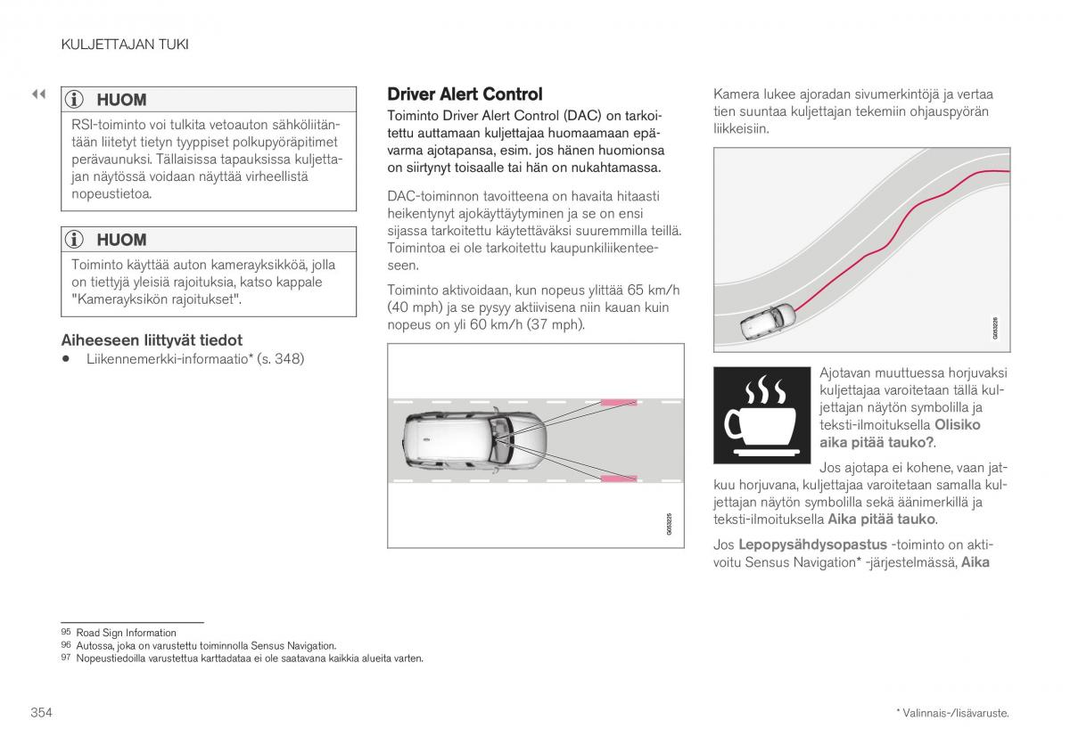 Volvo XC40 omistajan kasikirja / page 356