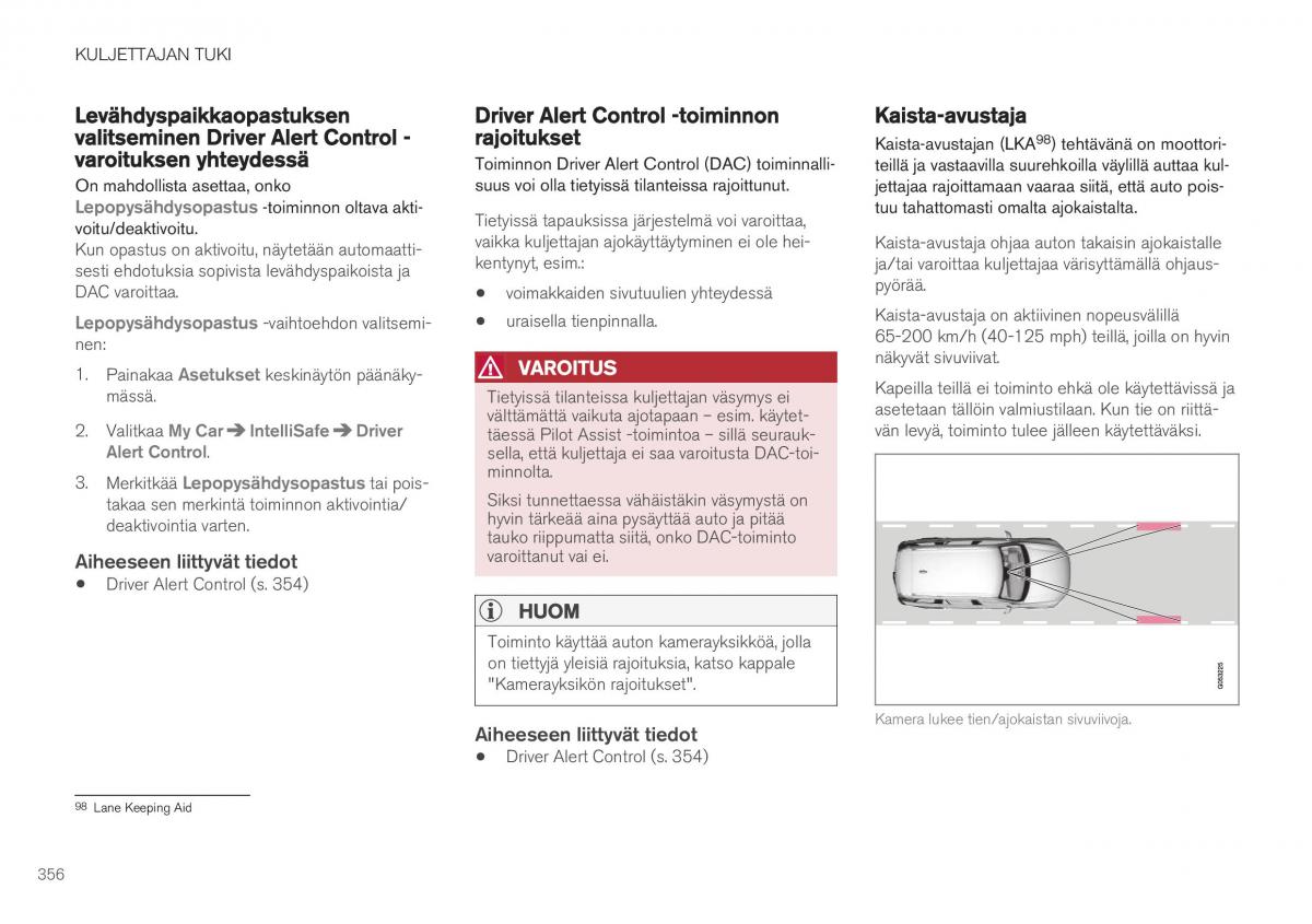 Volvo XC40 omistajan kasikirja / page 358