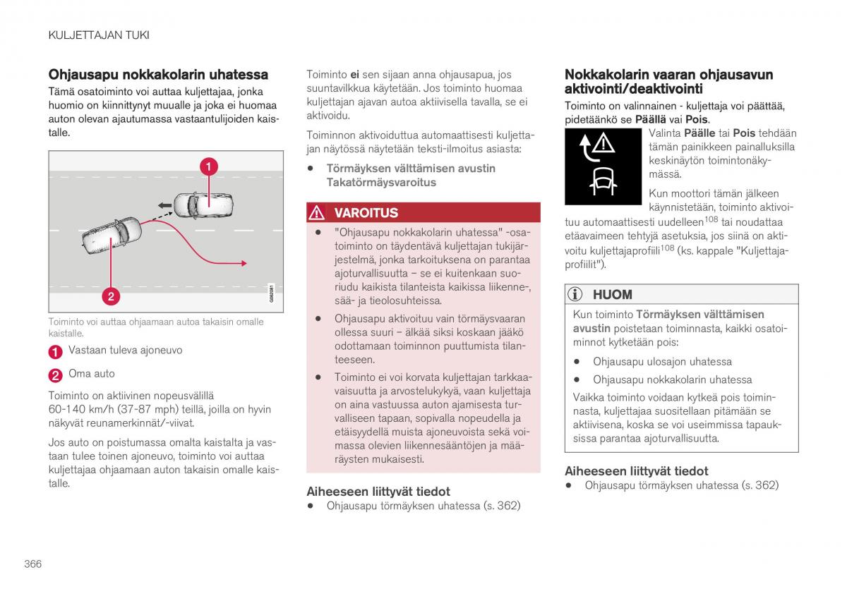 Volvo XC40 omistajan kasikirja / page 368