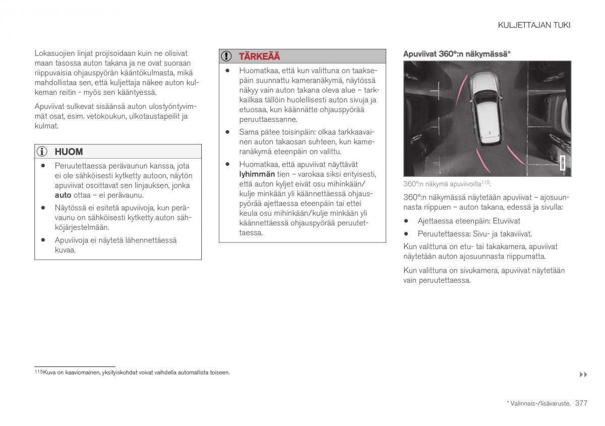 Volvo XC40 omistajan kasikirja / page 379