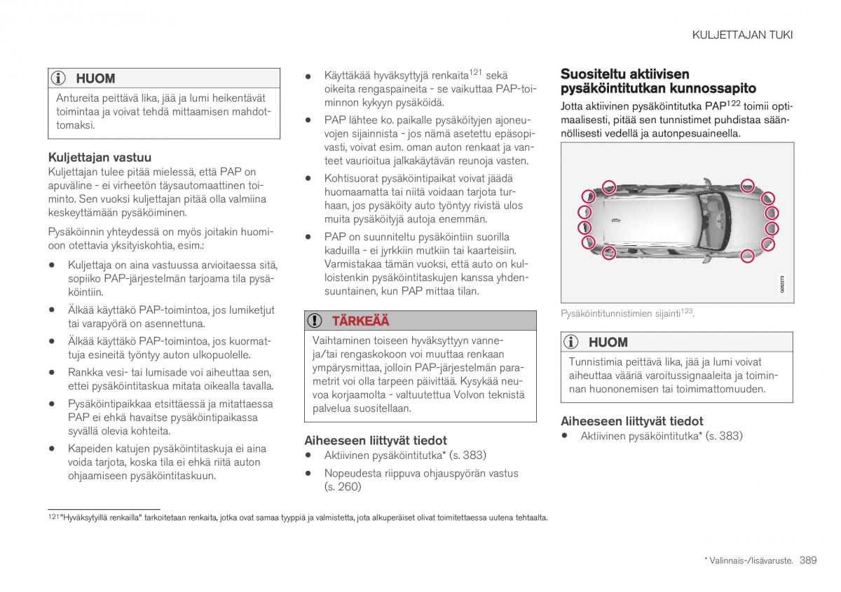 Volvo XC40 omistajan kasikirja / page 391