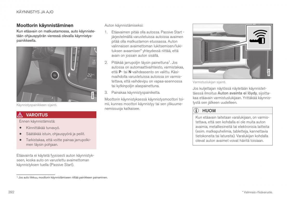 Volvo XC40 omistajan kasikirja / page 394