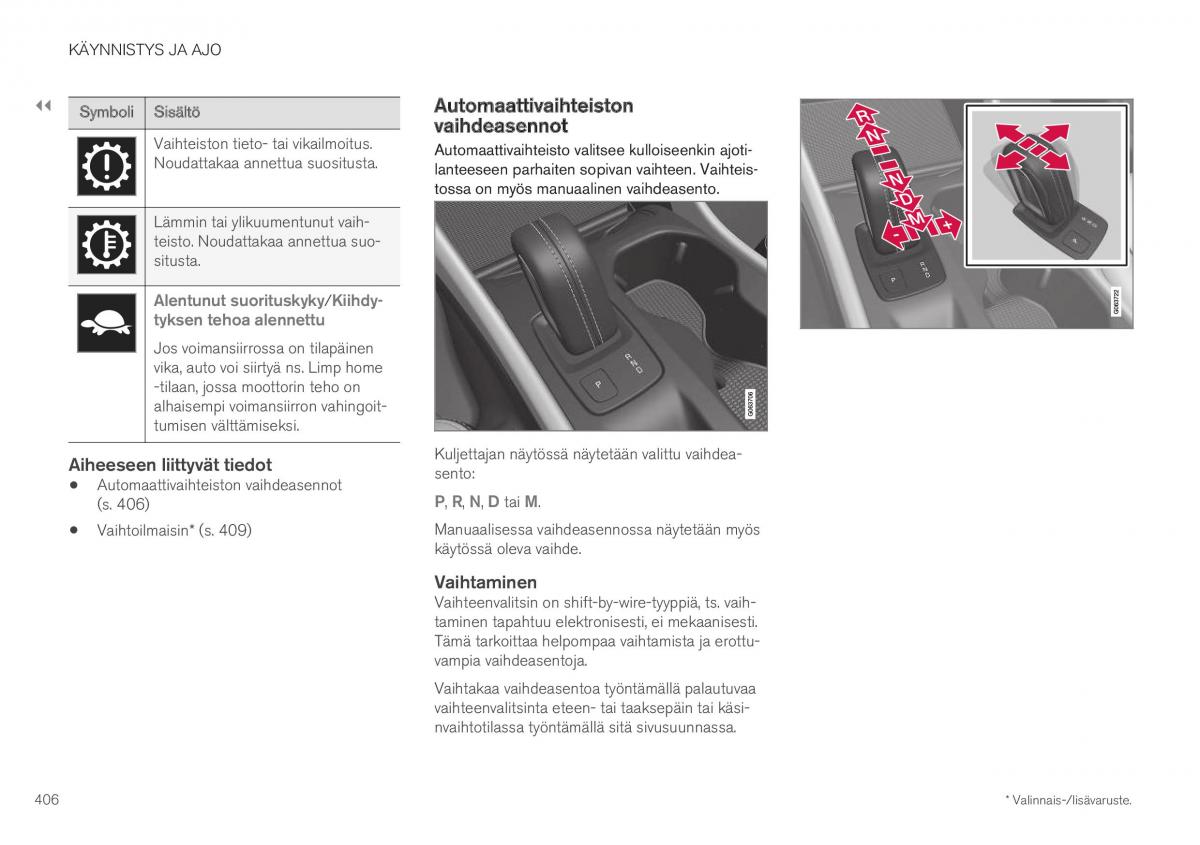 Volvo XC40 omistajan kasikirja / page 408