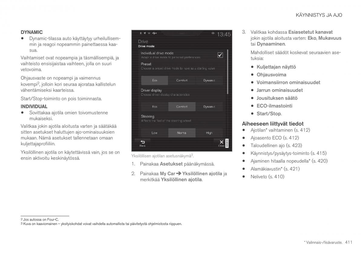 Volvo XC40 omistajan kasikirja / page 413