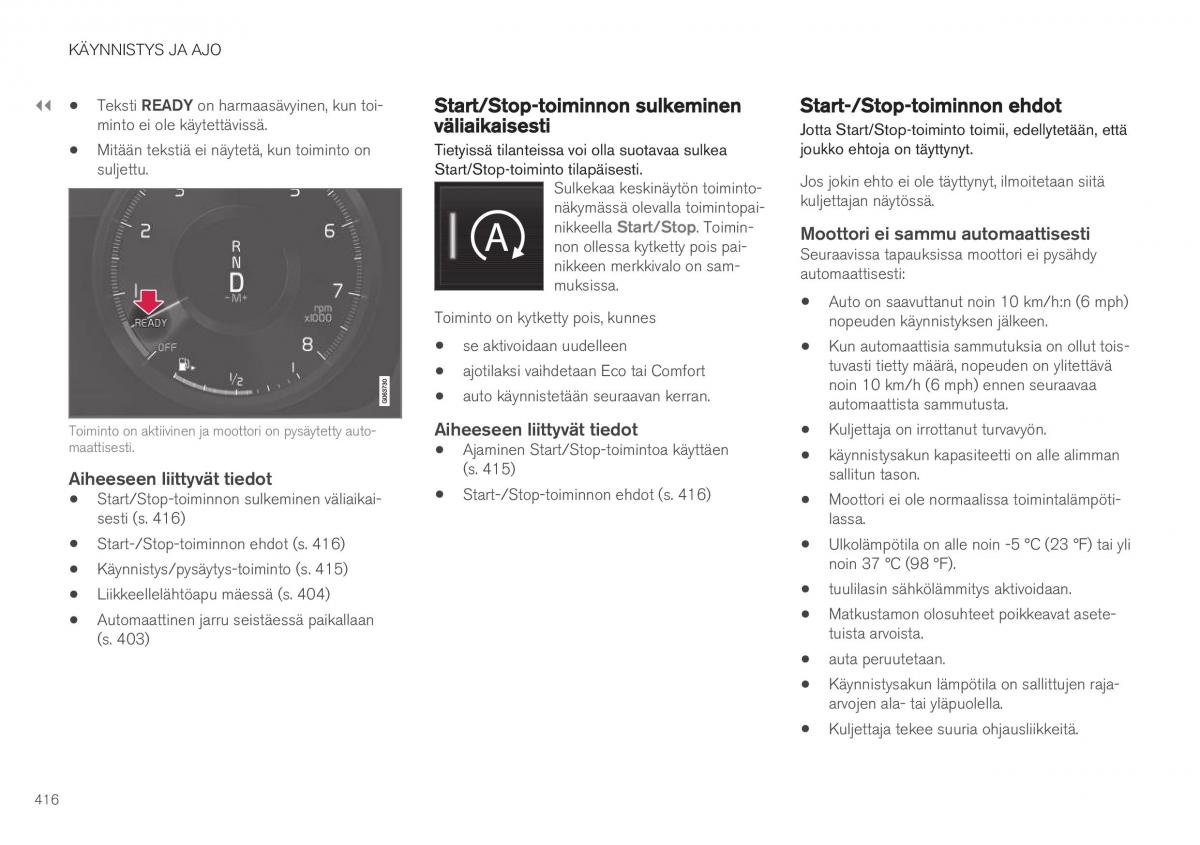 Volvo XC40 omistajan kasikirja / page 418