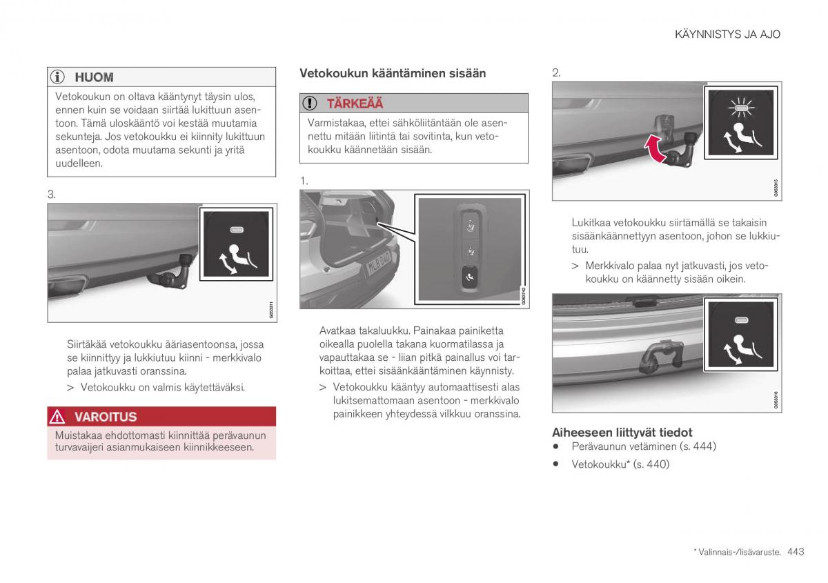 Volvo XC40 omistajan kasikirja / page 445