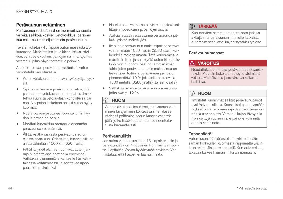 Volvo XC40 omistajan kasikirja / page 446