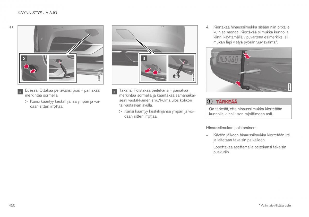 Volvo XC40 omistajan kasikirja / page 452