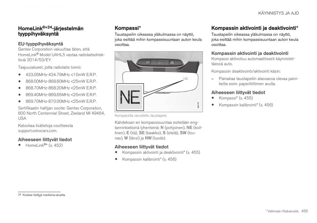 Volvo XC40 omistajan kasikirja / page 457