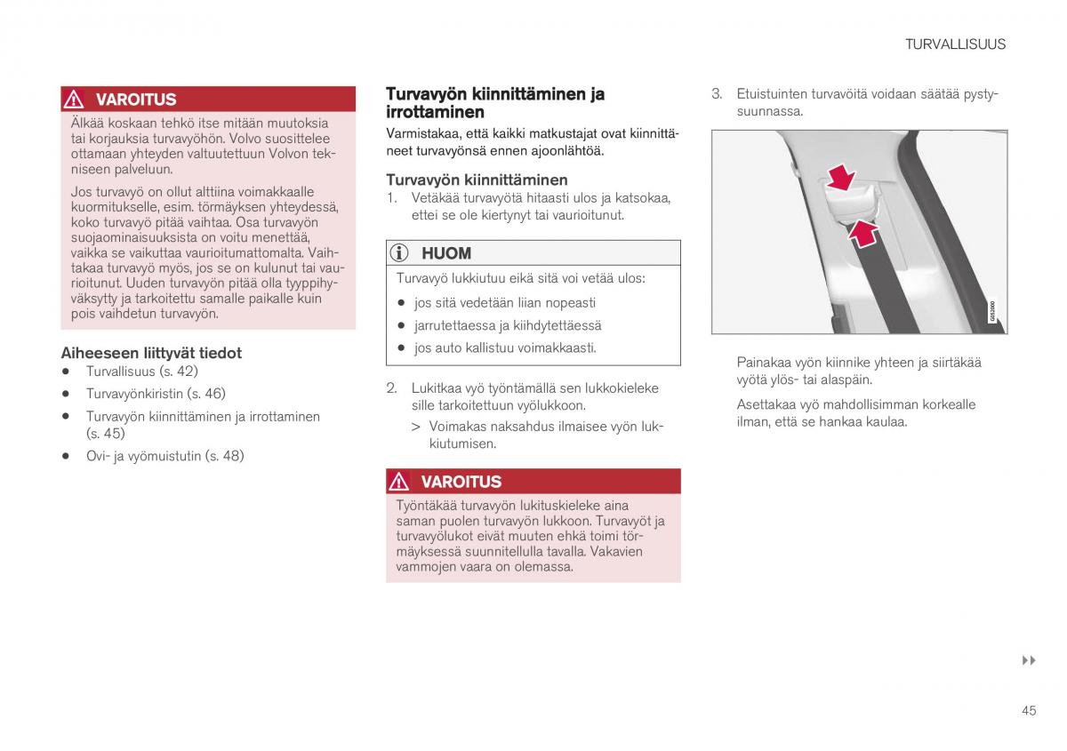 Volvo XC40 omistajan kasikirja / page 47