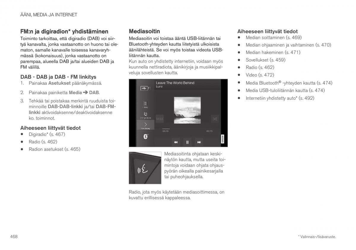 Volvo XC40 omistajan kasikirja / page 470