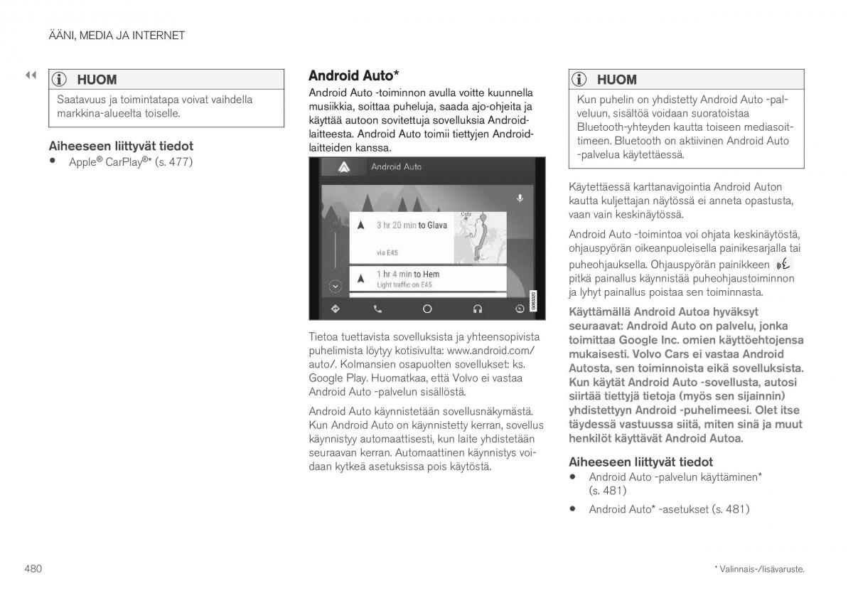 Volvo XC40 omistajan kasikirja / page 482