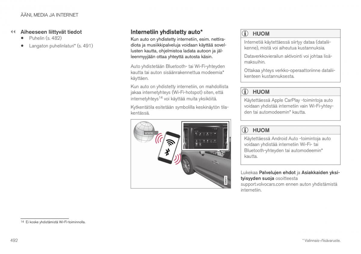 Volvo XC40 omistajan kasikirja / page 494