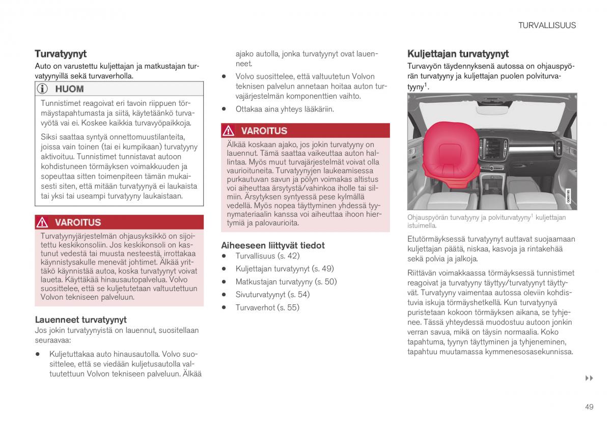 Volvo XC40 omistajan kasikirja / page 51