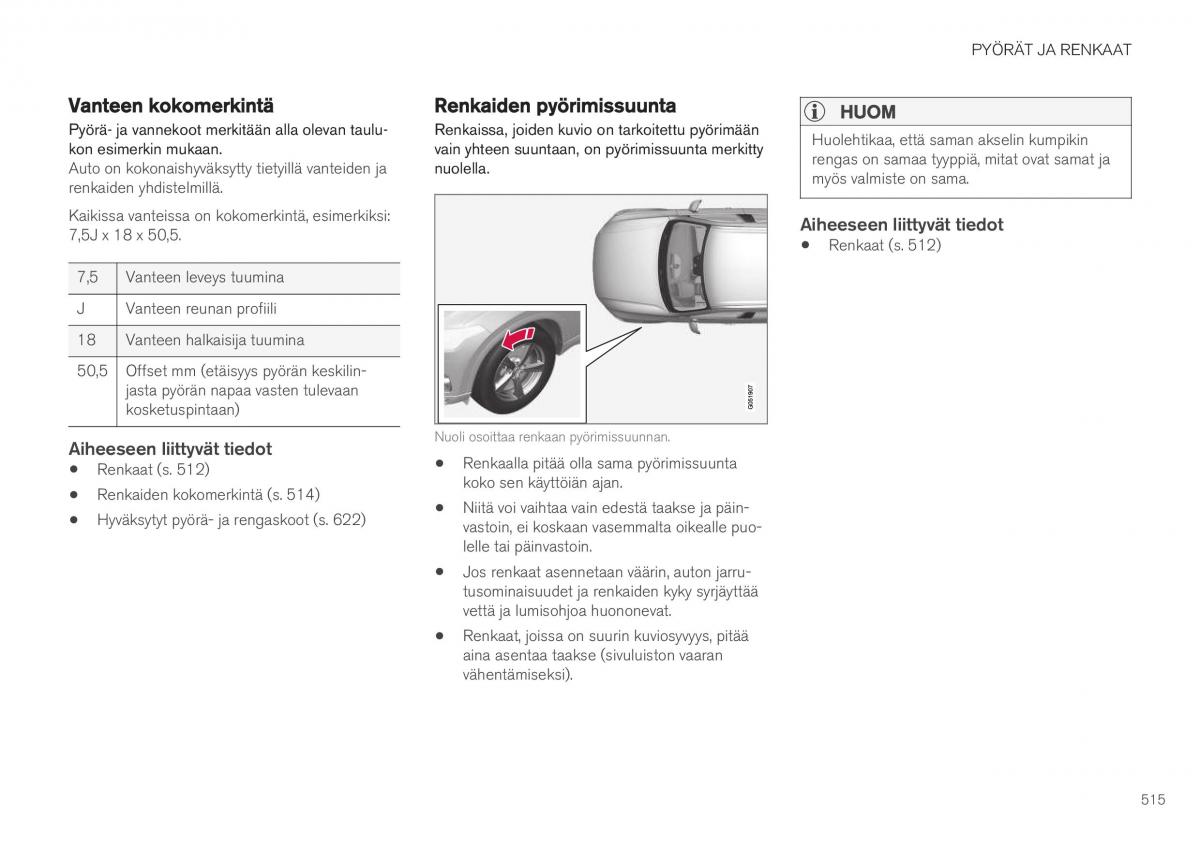 Volvo XC40 omistajan kasikirja / page 517