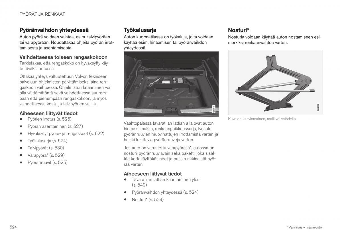 Volvo XC40 omistajan kasikirja / page 526