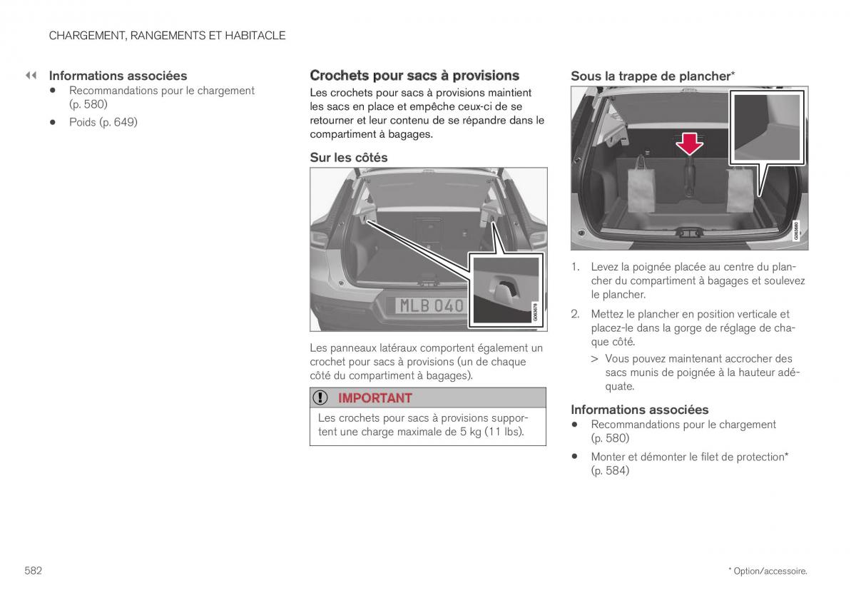 Volvo XC40 manuel du proprietaire / page 584