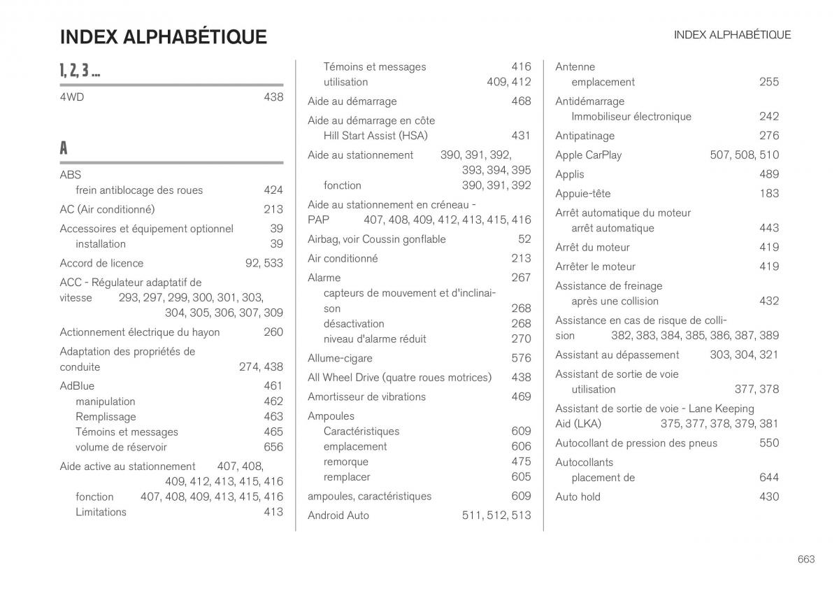 Volvo XC40 manuel du proprietaire / page 665